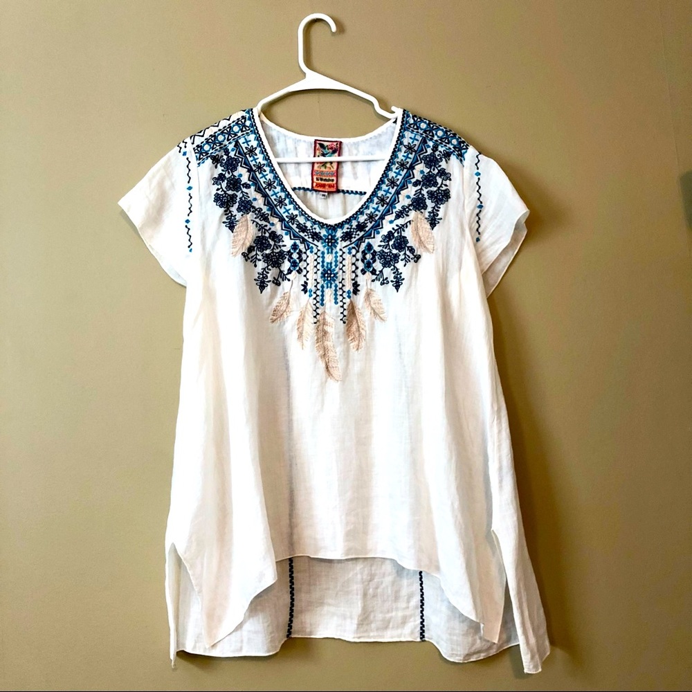 NWT Johnny Was 3J Workshop Mya Drape Top Blouse-M